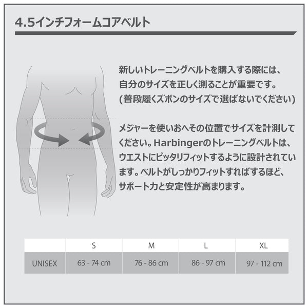 4.5インチフォームコアベルト